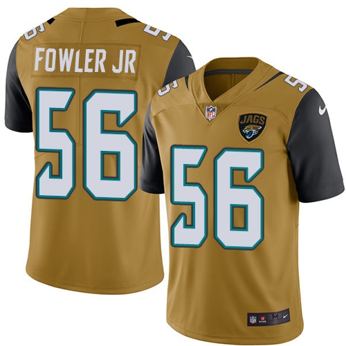 Men's Limited Dante Fowler Jr Nike Jersey Gold - #56 Rush NFL Jacksonville Jaguars